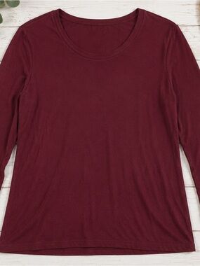 Athleta Women’s XL Burgundy Long Sleeve  Soft Knit Casual Top